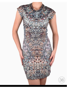 Alexander McQueen Printed Bodycon Dress Multicolor M